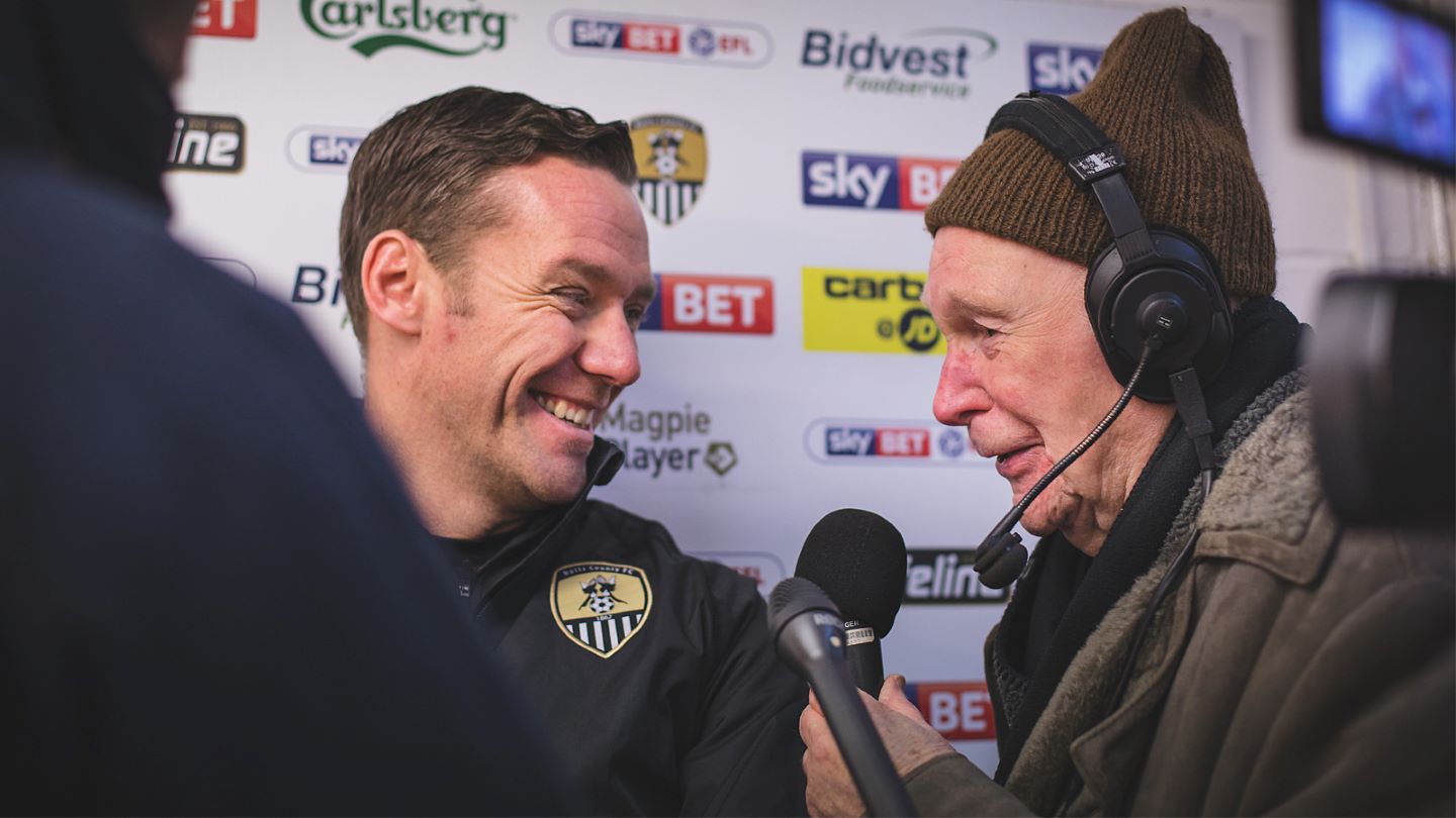 Colin Slater shares a laugh with Kevin Nolan