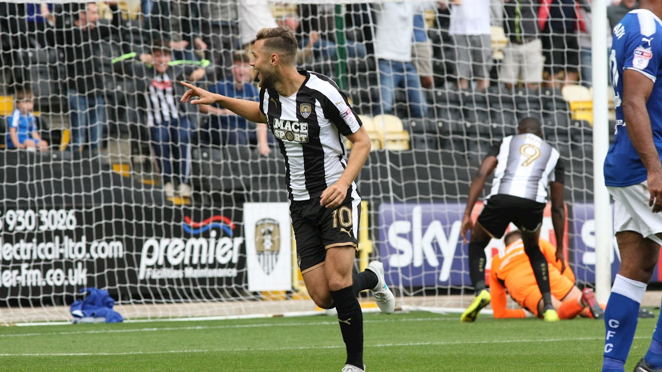 Jorge Grant sets off in celebration after socring for Notts only minutes after coming on.jpg